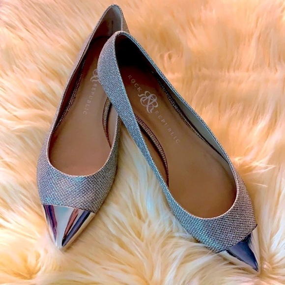 Rock & Republic Shoes - Rock & Republic Glitter Flats Shoes